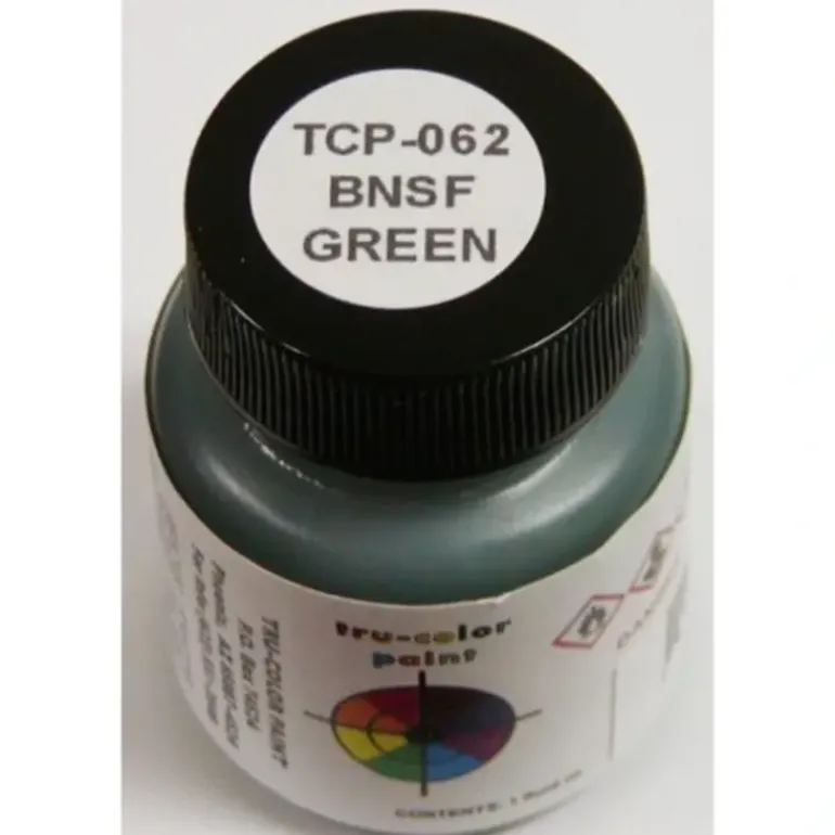 Tru-Color Paint, TCP-062, Airbrush Ready, BNSF Green, 1 oz - Model Train Junction: Quality Parts and Art Supplies