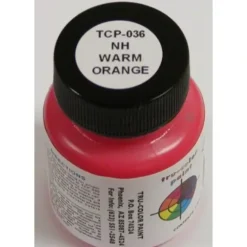 Tru-Color Paint, TCP-036, Airbrush Ready, New Haven Warm Orange, 1 oz - Model Train Junction: Quality Parts and Art Supplies
