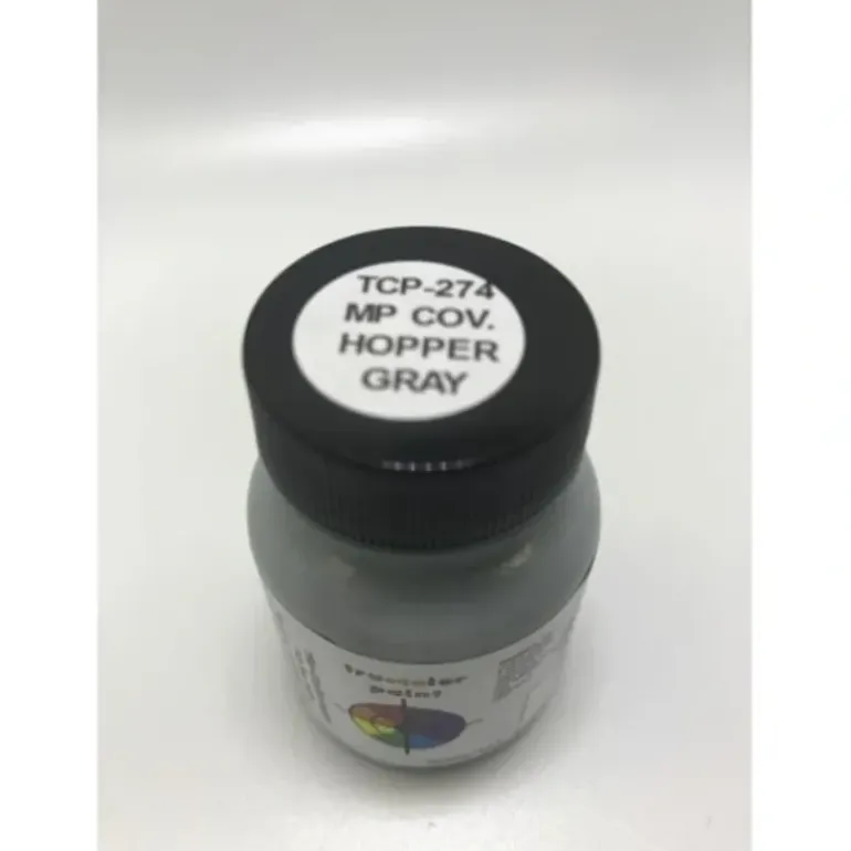 Tru-Color Paint, TCP-274, Airbrush Ready, Missouri Pacific Covered Hopper Gray, 1 oz - Model Train Junction: Quality Parts and Art Supplies