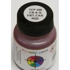 Tru-Color Paint, TCP-240, Airbrush Ready, Burlington Freight Car Red (FW & D AND CS Also), 1 oz - Model Train Junction: Quality Parts and Art Supplies