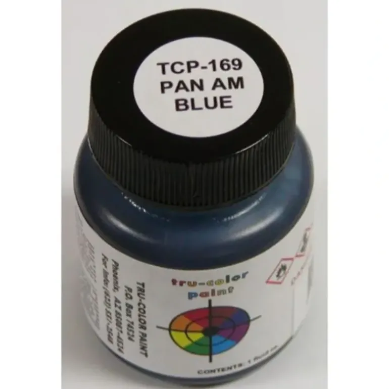 Tru-Color Paint, TCP-169, Airbrush Ready, Pan Am - Blue, 1oz - Model Train Junction: Quality Parts and Art Supplies
