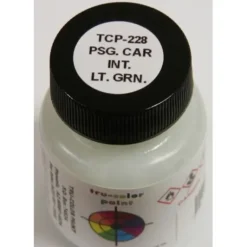 Tru-Color Paint, TCP-228, Airbrush Ready, Passenger Car Interior Light Green, 1 oz - Model Train Junction: Quality Parts and Art Supplies