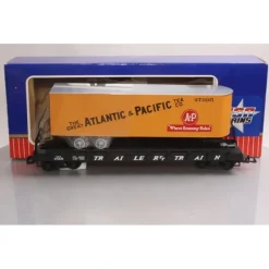 USA Trains 1760 G Atlantic & Pacific Flat Car with Piggyback Trailer - Model Train Junction: Quality Parts and Art Supplies