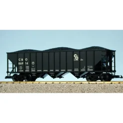 USA Trains R14022 G C&O 70-Ton 3-Bay Coal Hopper with Coal Load #86914 - Model Train Junction: Quality Parts and Art Supplies