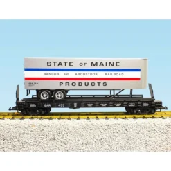 USA Trains R17046 G Scale Bangor & Aroostook Piggyback Flatcar #456 w/ Trailer LN/Box - Model Train Junction: Quality Parts and Art Supplies