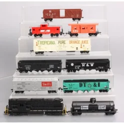 Various Manufacturers HO Assorted Freight Cars & Dummy Locomotive [10] - Model Train Junction: Quality Parts and Art Supplies