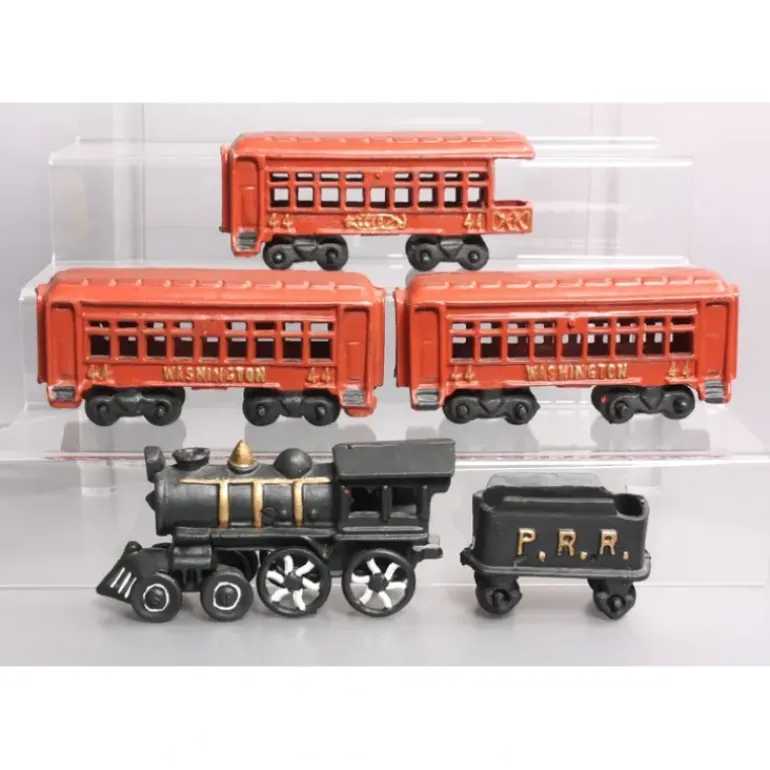 Vintage PRR Washington 44 Cast-Iron Passenger Train Set EX - Model Train Junction: Quality Parts and Art Supplies