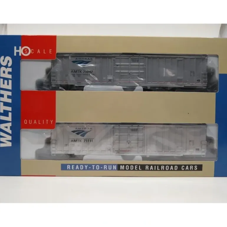 Walthers 932-26045 HO Amtrak Ph5 60' Express Boxcar 2-Pack NIB - Model Train Junction: Quality Parts and Art Supplies