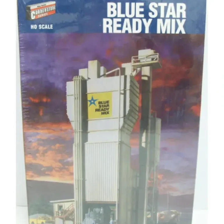 Walthers 933-3086 HO Blue Star Ready Mix Structure Kit - Model Train Junction: Quality Parts and Art Supplies
