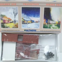 Walthers 932-3411 HO Santa Fe 40' Stock Car W/Outside Braced Wood Ends Kit - Model Train Junction: Quality Parts and Art Supplies