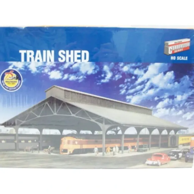 Walthers 933-2949 HO Scale Train Shed Cornerstone Series Building Kit - Model Train Junction: Quality Parts and Art Supplies