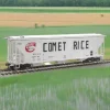Walthers Proto, 920-106129, HO Scale, 55' Evans 4780 Cubic Foot 3-Bay Covered Hopper, Comet Rice (USLX) #20983 - Model Train Junction: Quality Parts and Art Supplies