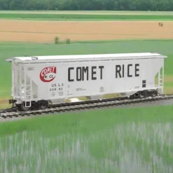 Walthers Proto, 920-106129, HO Scale, 55' Evans 4780 Cubic Foot 3-Bay Covered Hopper, Comet Rice (USLX) #20983 - Model Train Junction: Quality Parts and Art Supplies