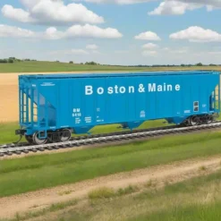 Walthers Proto HO 920-106157 55' Evans 4780 3-Bay Covered Hopper, Boston and Maine #5416 - Model Train Junction: Quality Parts and Art Supplies