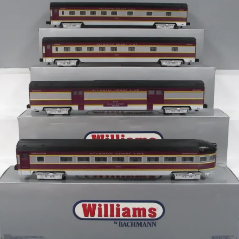 Williams 43151 Atlantic Coast Line Streamliner Passenger 4 Car Set - Model Train Junction: Quality Parts and Art Supplies