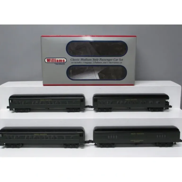 Williams 43473 New Haven 60 Ft. Madison Passenger Car Car (Pack of 4) - Model Train Junction: Quality Parts and Art Supplies