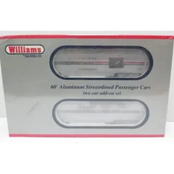 Williams 43027 O Gauge Amtrak 60 Ft. Streamline Passenger Cars (Set of 2) - Model Train Junction: Quality Parts and Art Supplies