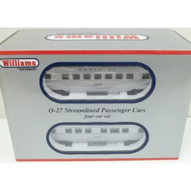 Williams 43264 Santa Fe O27 Streamline Passenger 4-Pack - Model Train Junction: Quality Parts and Art Supplies