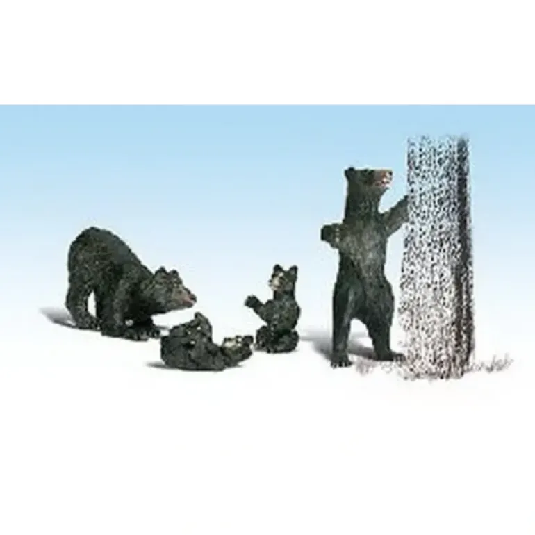 Woodland Scenics A2551 G Scenic Accents Harry Bear & Family Figures (Set of 4) - Model Train Junction: Quality Parts and Art Supplies