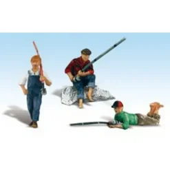 Woodland Scenics A2569 G Scenic Accents Fishing Buddies Figures (Set of 3) - Model Train Junction: Quality Parts and Art Supplies