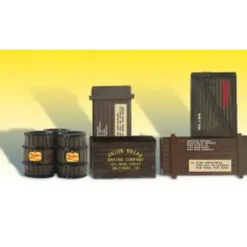 Woodland Scenics A2564 G Scenic Accents Wooden Crates and Barrels (Set of 7) - Model Train Junction: Quality Parts and Art Supplies