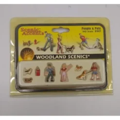 Woodland Scenics A1827 HO People and Pets Figures (Set of 7) - Model Train Junction: Quality Parts and Art Supplies