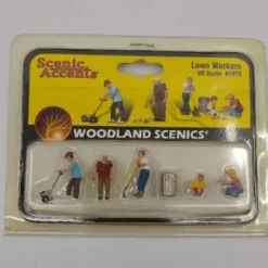 Woodland Scenics A1915 HO Scenic Accents Lawn Worker Figures (Set of 6) - Model Train Junction: Quality Parts and Art Supplies