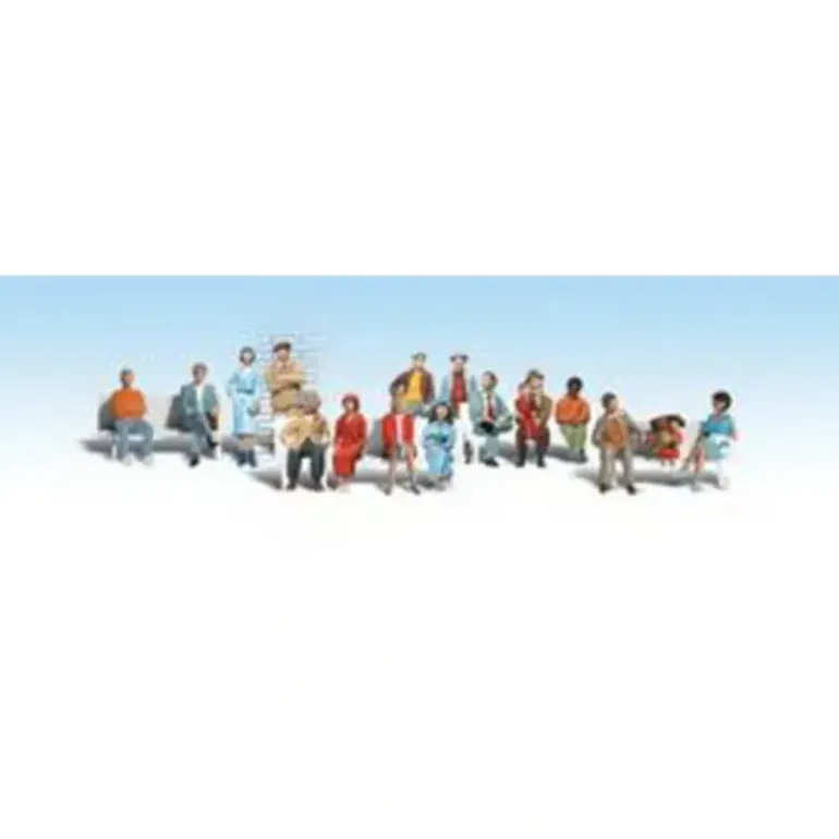 Woodland Scenics A1908 HO Scenic Accents Sixteen Passenger Figures (Set of 16) - Model Train Junction: Quality Parts and Art Supplies