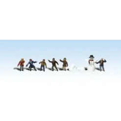 Woodland Scenics A1894 HO Scenic Accents Snowball Fight Figures (Set of 10) - Model Train Junction: Quality Parts and Art Supplies