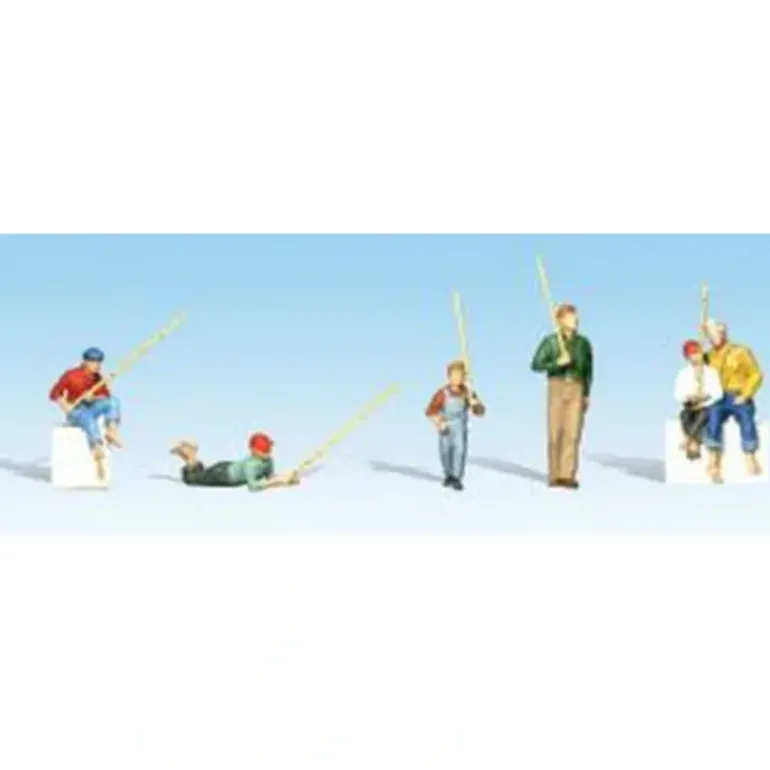 Woodland Scenics A1878 HO Scenic Accents Gone Fishing Figures (Set of 5) - Model Train Junction: Quality Parts and Art Supplies