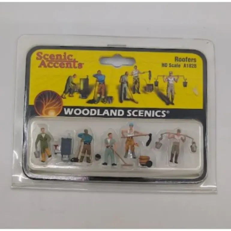 Woodland Scenics A1828 HO Scenic Accents Roofer Figures (Set of 8) - Model Train Junction: Quality Parts and Art Supplies