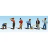 Woodland Scenics A1876 HO Scenic Accents Lumberjack Figures (Set of 6) - Model Train Junction: Quality Parts and Art Supplies