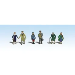 Woodland Scenics A1900 HO Scenic Accents Couples in Coat Figures (Set of 6) - Model Train Junction: Quality Parts and Art Supplies
