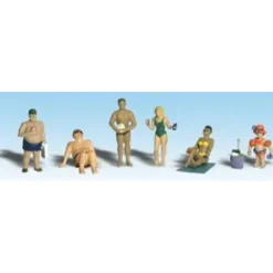 Woodland Scenics A1853 HO Scenic Accents Sun Bather Figures (Set of 6) - Model Train Junction: Quality Parts and Art Supplies