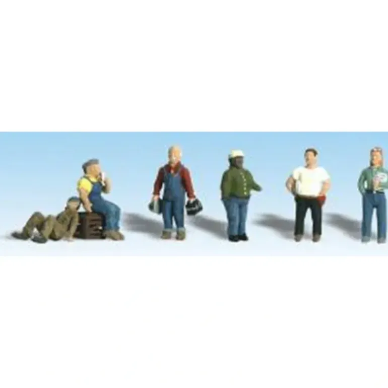 Woodland Scenics A1867 HO Scenic Accents Factory Worker Figures (Set of 7) - Model Train Junction: Quality Parts and Art Supplies