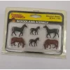 Woodland Scenics A1842 HO Scenic Accents Chestnut Horses Figures (Set of 6) - Model Train Junction: Quality Parts and Art Supplies