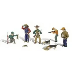 Woodland Scenics A1903 HO Scenic Accents Rabbit Hunt Figures (Set of 11) - Model Train Junction: Quality Parts and Art Supplies