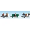 Woodland Scenics A1861 HO Seated People at a Bus Stop Figures (Set of 6) - Model Train Junction: Quality Parts and Art Supplies