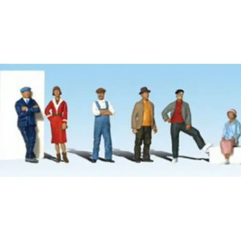 Woodland Scenics A1874 HO Townspeople Figures (Set of 6) - Model Train Junction: Quality Parts and Art Supplies