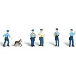 Woodland Scenics A2122 N Scenic Accents Policemen Figures (Set of 6) - Model Train Junction: Quality Parts and Art Supplies