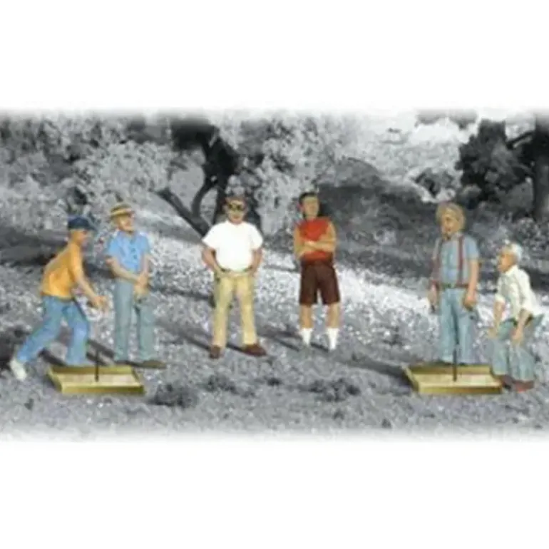 Woodland Scenics A2165 N Scenic Accents Game of Horseshoes Figures (Set of 6) - Model Train Junction: Quality Parts and Art Supplies