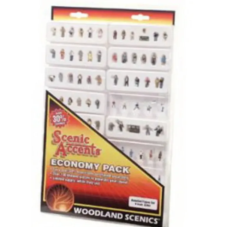 Woodland Scenics A2063 N Scenic Accents Economy Pack - Assorted Figure Set - Model Train Junction: Quality Parts and Art Supplies