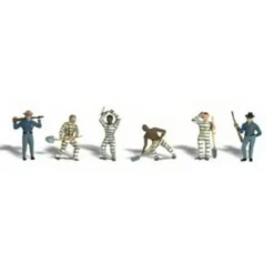 Woodland Scenics A2167 N Scenic Accents Chain Gang Figures (Set of 6) - Model Train Junction: Quality Parts and Art Supplies