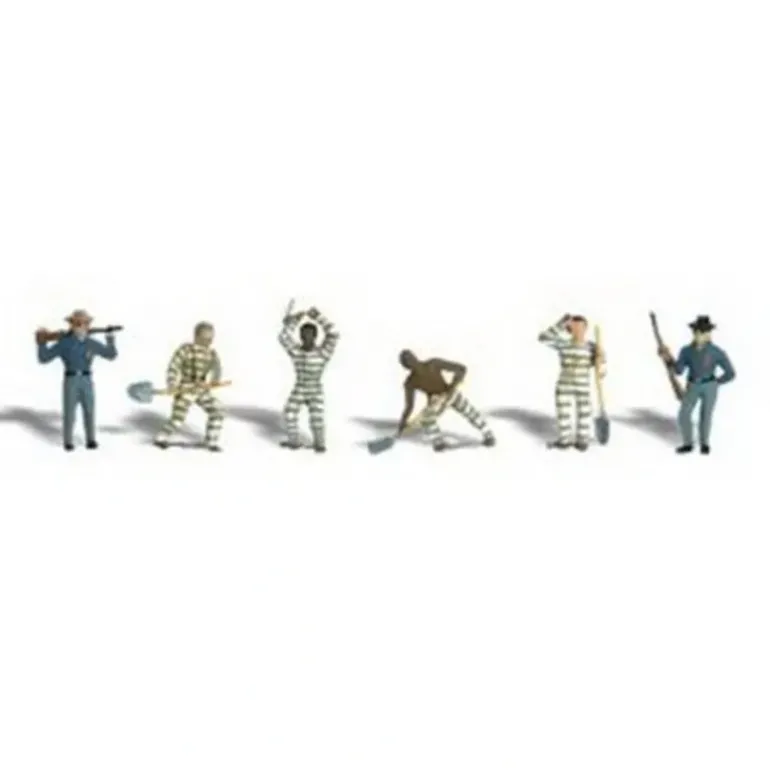 Woodland Scenics A2167 N Scenic Accents Chain Gang Figures (Set of 6) - Model Train Junction: Quality Parts and Art Supplies