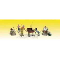 Woodland Scenics A2209 N Scenic Accents Backyard Barbeque Figures (Set of 9) - Model Train Junction: Quality Parts and Art Supplies