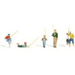 Woodland Scenics A2179 N Scenic Accents Gone Fishing Figures (Set of 5) - Model Train Junction: Quality Parts and Art Supplies