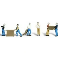 Woodland Scenics A2123 N Scenic Accents Dock Worker Figures (Set of 6) - Model Train Junction: Quality Parts and Art Supplies