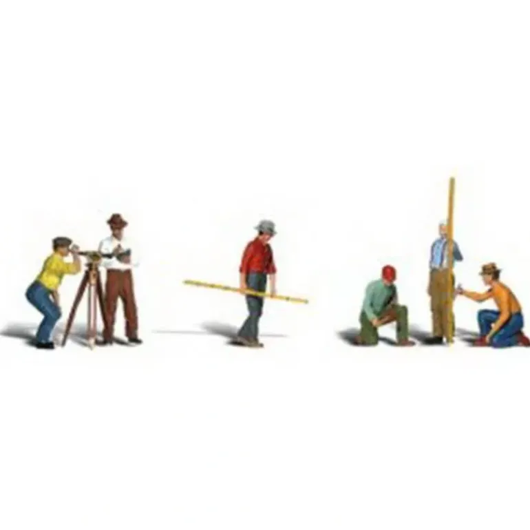 Woodland Scenics A2175 N Scenic Accents Surveyor Figures (Set of 7) - Model Train Junction: Quality Parts and Art Supplies