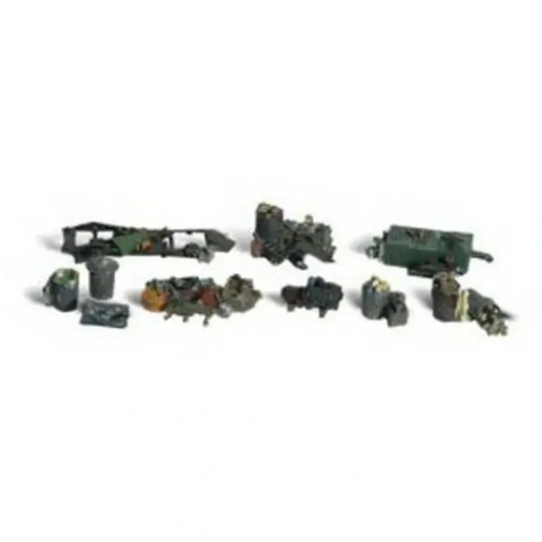 Woodland Scenics A2163 N Scenic Accents Assorted Junk (Set of 11) - Model Train Junction: Quality Parts and Art Supplies