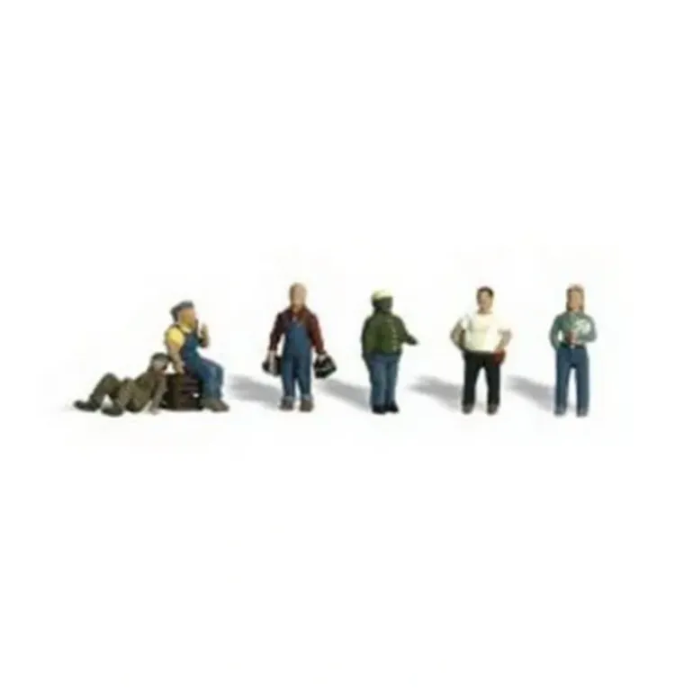 Woodland Scenics A2154 N Scenic Accents Factory Worker Figures (Set of 6) - Model Train Junction: Quality Parts and Art Supplies